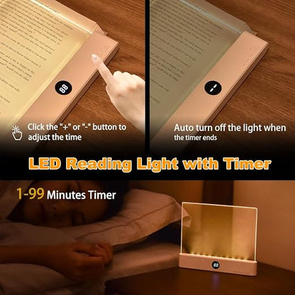 Rechargeable LED reading light with adjustable timer