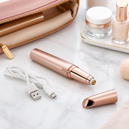 Rechargeable eyebrow trimmer travel charging detail