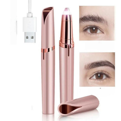 Rechargeable rose gold eyebrow hair remover product image