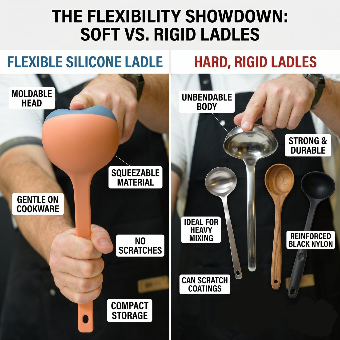 🥄 SCOUPS 3-in-1 Silicone Scoop Ladle |Scoop Every Last Drop – No More Food Waste!