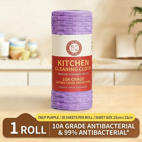Purple reusable kitchen cleaning cloth roll