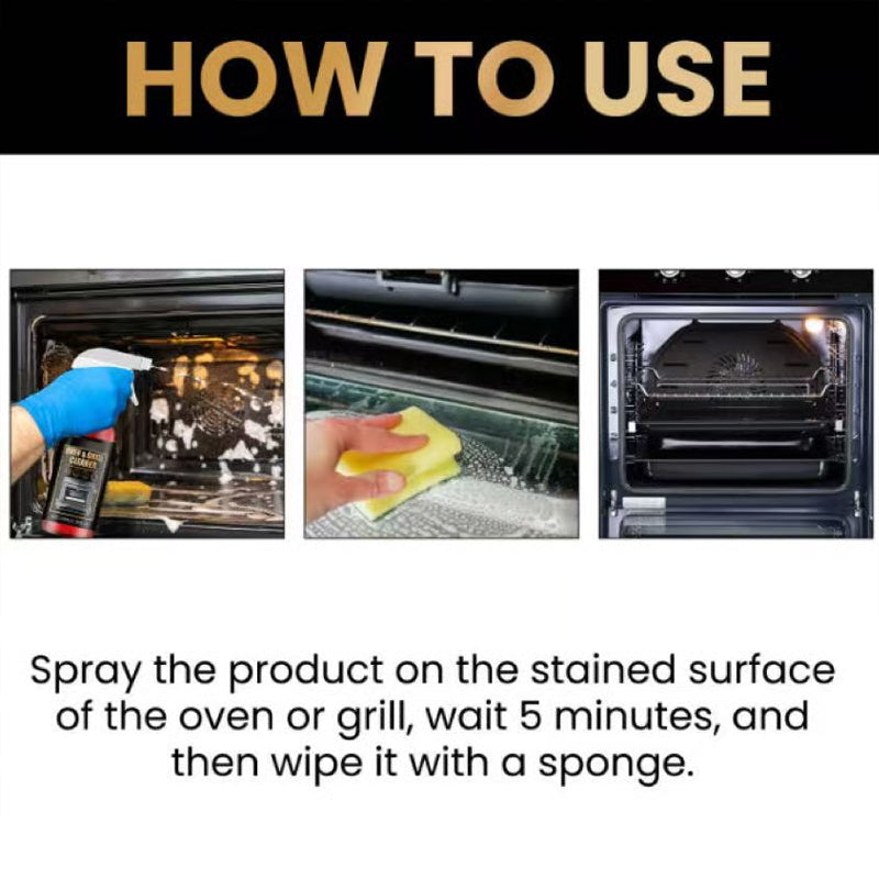 🧼 BUY 2 GET 1 FREE! ✨ Oven & Grill Cleaner Spray – Dissolves Grease in 5 Mins. No Scrubbing & Eliminates Odors 🔥