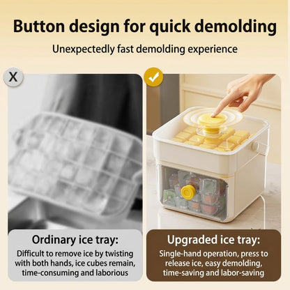 🧊2026 HOT SALE 50% OFF! 🥤 Ice Cube Maker with Storage – 48 cubes at once. leak‑proof lid. Stackable. saves space. 🏖️