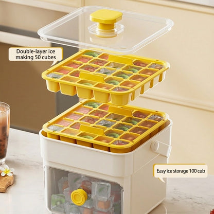 🧊2026 HOT SALE 50% OFF! 🥤 Ice Cube Maker with Storage – 48 cubes at once. leak‑proof lid. Stackable. saves space. 🏖️