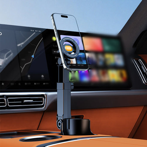 Car Cup Holder Phone Mount – 360° Adjustable. Strong N52 Magnet. One-Hand Operation. Fits All Phones. Stable Magnetic & Clamp Models for Safe Driving