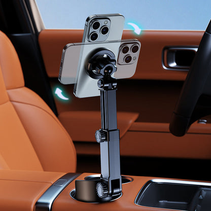 Car Cup Holder Phone Mount – 360° Adjustable. Strong N52 Magnet. One-Hand Operation. Fits All Phones. Stable Magnetic & Clamp Models for Safe Driving