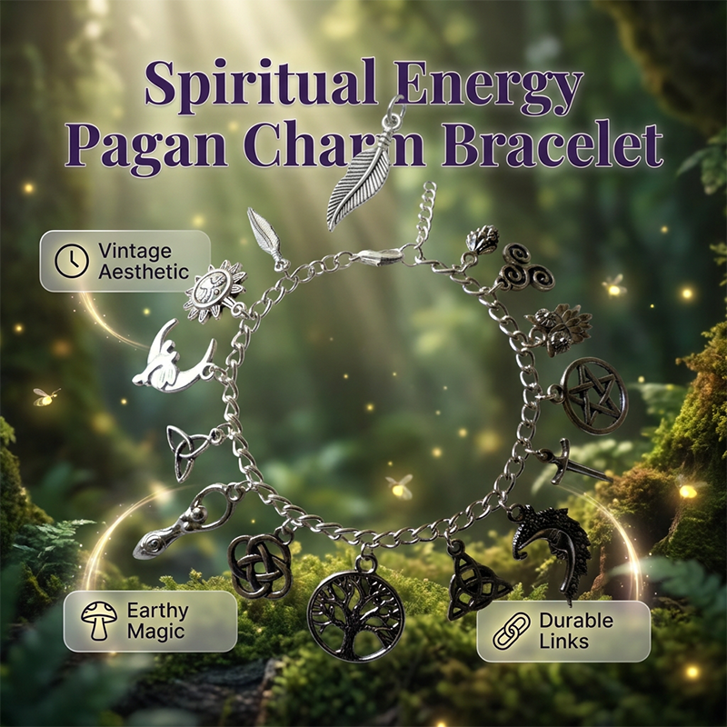 Vintage Pagan Bracelet for Women – Boho Charm Jewelry with a Mystical Touch