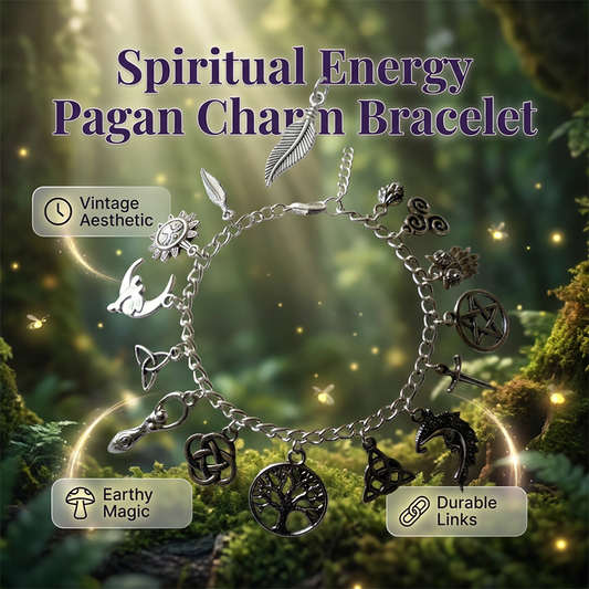 Mystical Boho Charm Bracelet for Women – Vintage Pagan-Inspired Jewelry