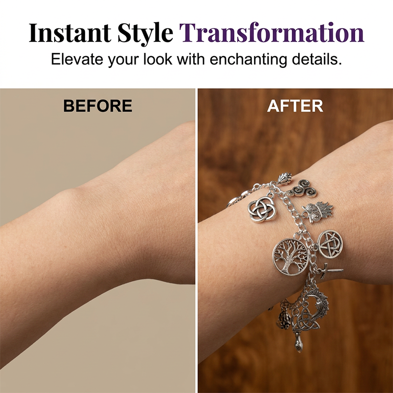 Vintage Pagan Bracelet for Women – Boho Charm Jewelry with a Mystical Touch