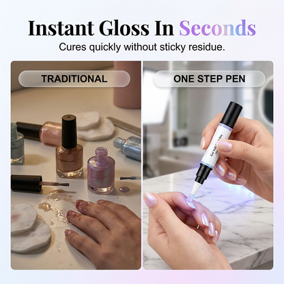 One step nail polish pen compared with traditional bottle
