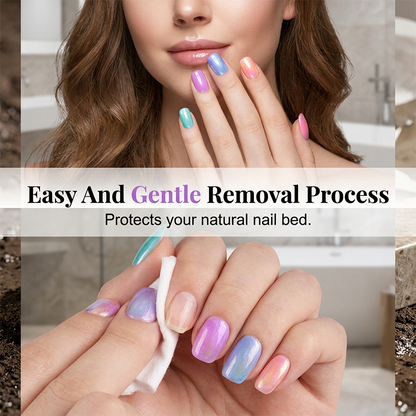Pearl gel nail polish pen set color display