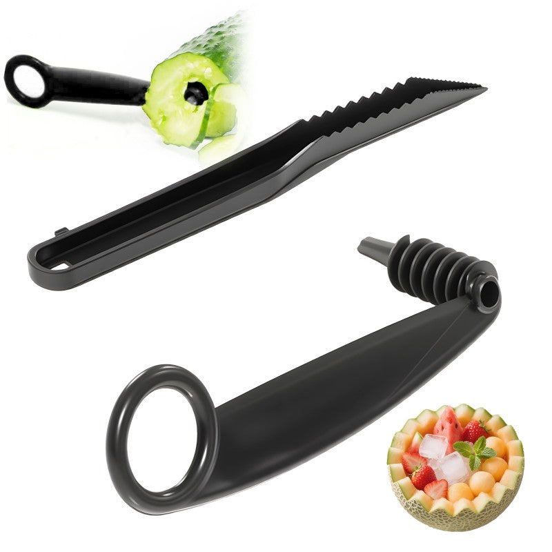 Spiral and V fruit decorating tool main image