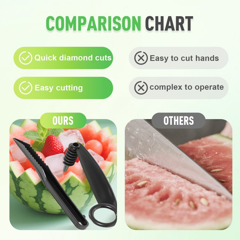 Fruit and vegetable decorating tool use scene