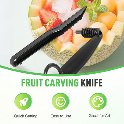 Spiral knife fruit garnish tool