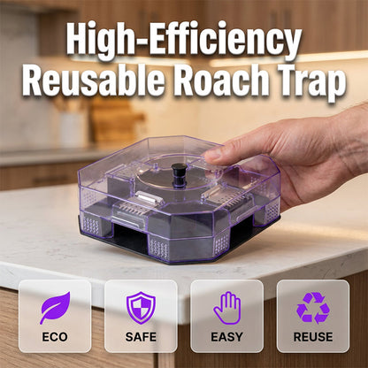 🥳2026 HOT SALE🥳💞50K+ SOLD!♻️🪳 50% OFF! Reusable Roach Trap – Physical capture. no toxic sprays. One‑way doors. easy to check & clean. Safe for homes with kids & pets! 🏠✨