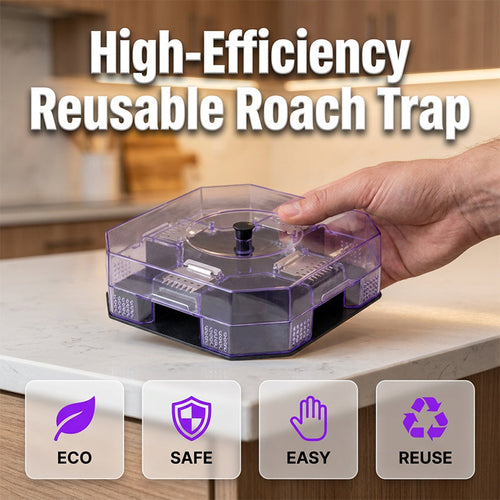 🥳2026 HOT SALE🥳💞50K+ SOLD!♻️🪳 50% OFF! Reusable Roach Trap – Physical capture. no toxic sprays. One‑way doors. easy to check & clean. Safe for homes with kids & pets! 🏠✨