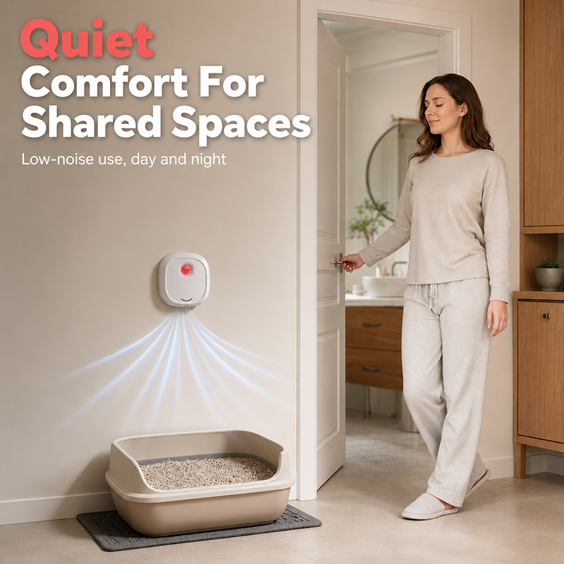 50% OFF! Smart Quiet Pet Odor Eliminator - Freshen Litter Box Areas Without Noise