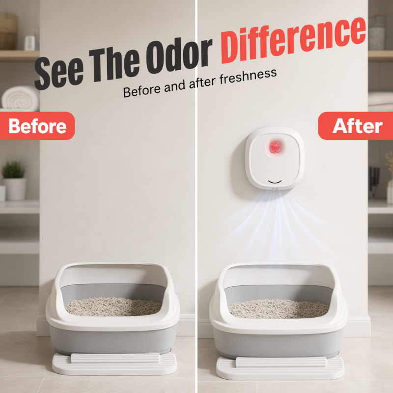 50% OFF! Smart Quiet Pet Odor Eliminator - Freshen Litter Box Areas Without Noise