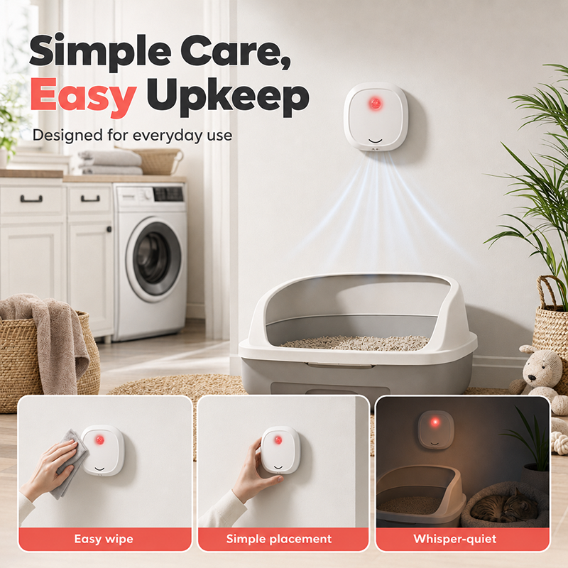 50% OFF! Smart Quiet Pet Odor Eliminator - Freshen Litter Box Areas Without Noise