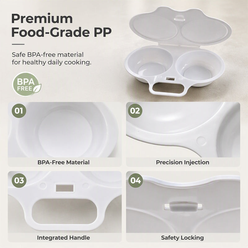 🥳2026 HOT SALE🥳💞50K+ SOLD! 🥚✨ 50% OFF + BUY 1 GET 1 FREE! Dual Cavity Microwave Egg Poacher – Quick oil‑free cooking. food‑grade PP & versatile. Perfect for busy mornings – healthy breakfast in minutes! ⚡🍳