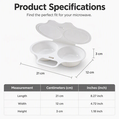 🥳2026 HOT SALE🥳💞50K+ SOLD! 🥚✨ 50% OFF + BUY 1 GET 1 FREE! Dual Cavity Microwave Egg Poacher – Quick oil‑free cooking. food‑grade PP & versatile. Perfect for busy mornings – healthy breakfast in minutes! ⚡🍳